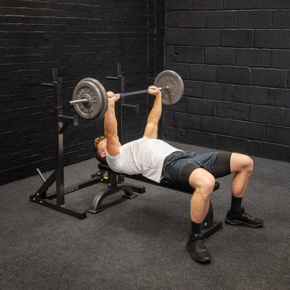 GYM MASTER Adjustable Squat Dip Rack Weight Lifting Stand Power Cage Frame