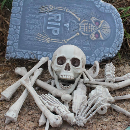 28PCS Bag of Bones Human Skull Skeleton Halloween Scary Pirate Party Decoration