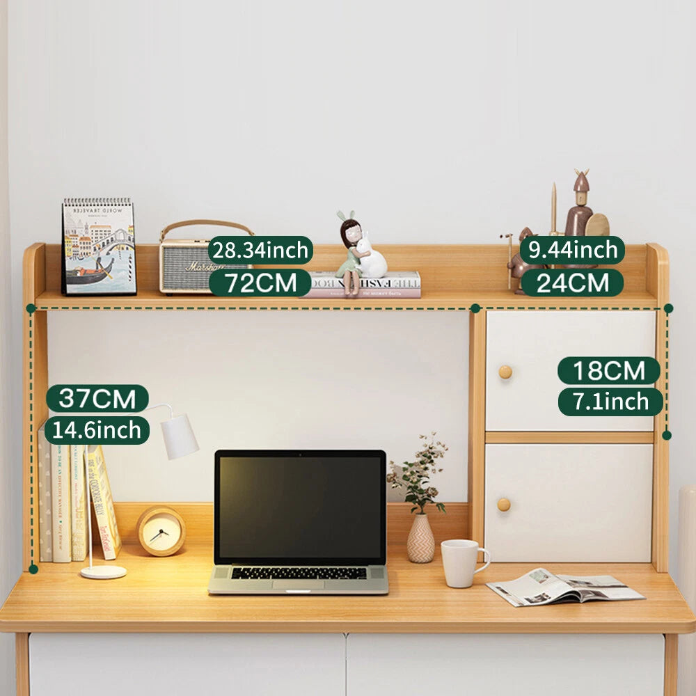 Wooden Computer Desk Home Office Writing Desk Study Table Workstation Cabinet UK