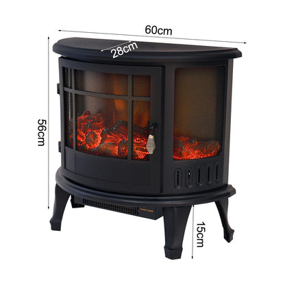 Electric Fireplace Log Burning Flame Effect Stove Fire Heater Thermal Wood