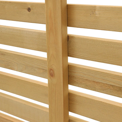 6ft Contemporary Slatted Rough Sawn Treated Fence Panel