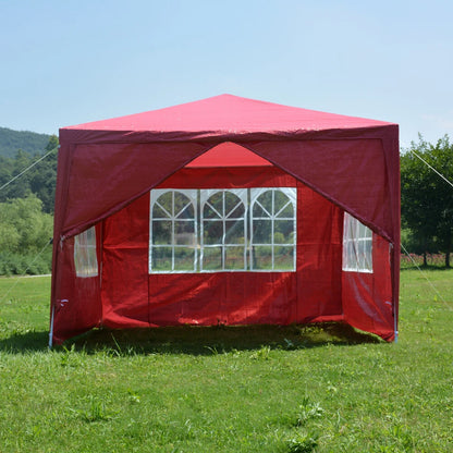 3x3m Waterproof Garden Outdoor PE Gazebo Marquee Canopy Party Tent