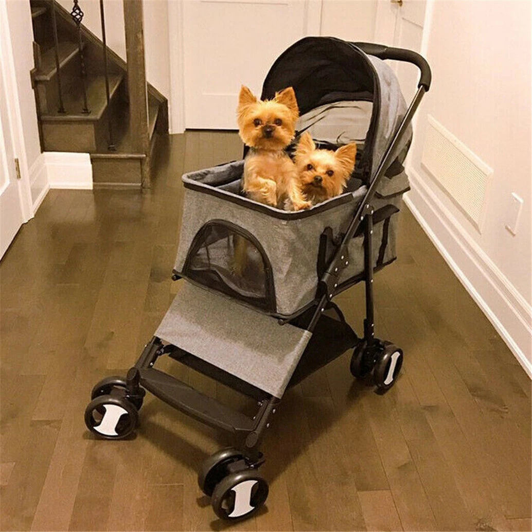 XXL Pet Stroller Pram Dog Carrier Trailer Stroller Travel Walk Carrier Load 30kg