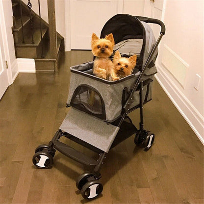 XXL Pet Stroller Pram Dog Carrier Trailer Stroller Travel Walk Carrier Load 30kg