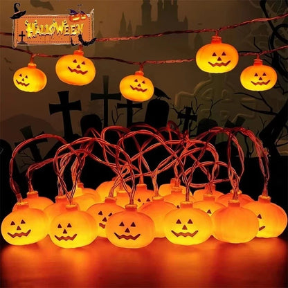 20 String Lights Halloween Pumpkin LED Decoration House Party 3 Meter