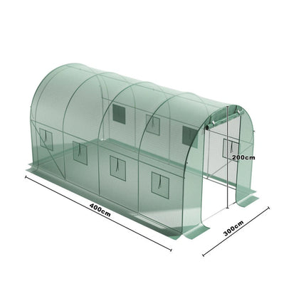 Walk-in Greenhouse Galvanised Frame Polly Tunnel Patio Garden Outdoor Polytunnel