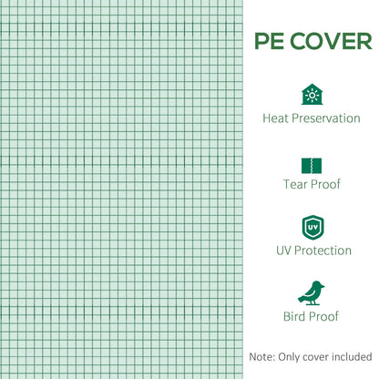 3 x 2 x 2m Greenhouse Replacement Cover ONLY for Tunnel Greenhouse