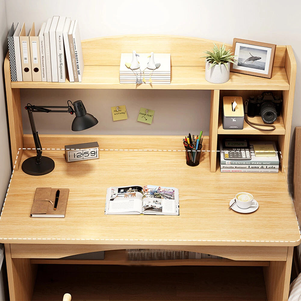 Computer Desk Study Table Writing Shelves Home Office Wooden Workstation Laptop