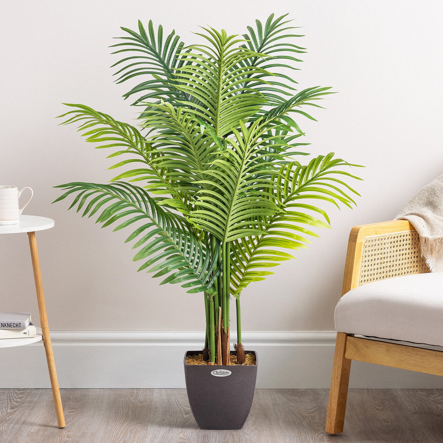Artificial Areca Palm Tree Natural Looking Faux Plant in Pot