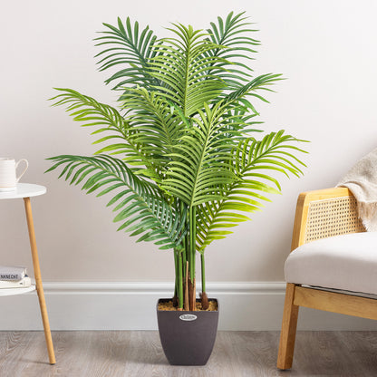 Artificial Areca Palm Tree Natural Looking Faux Plant in Pot