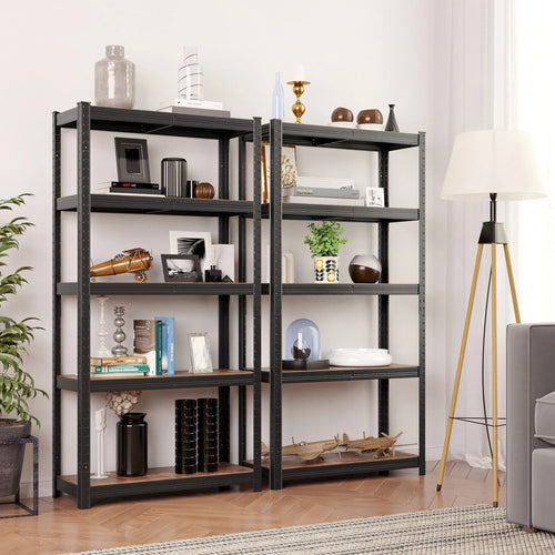 Shelving Unit 650kg Load Capacity Industrial Adjustable Rustic Brown