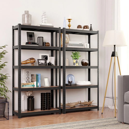 Shelving Unit 650kg Load Capacity Industrial Adjustable Rustic Brown