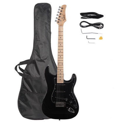 Glarry GST Electric Guitar W/ Pickguard 3 Single Pickup Bag Strap Wire Plectrum