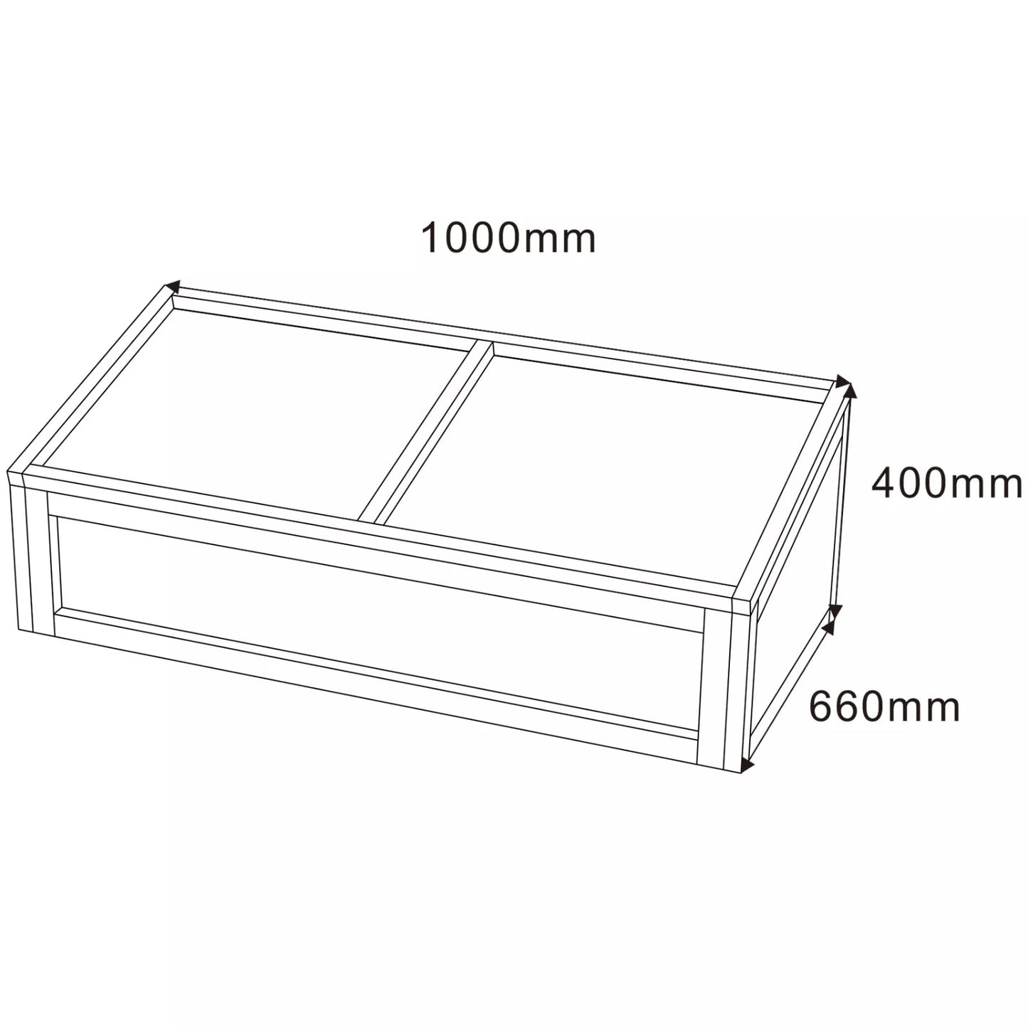 Wooden Cold Frame Mini Green Grow House Garden Plants Vegetables Seeds