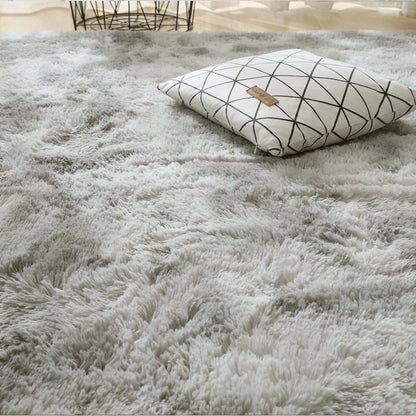 120x170cm Silver Grey fluffy rug