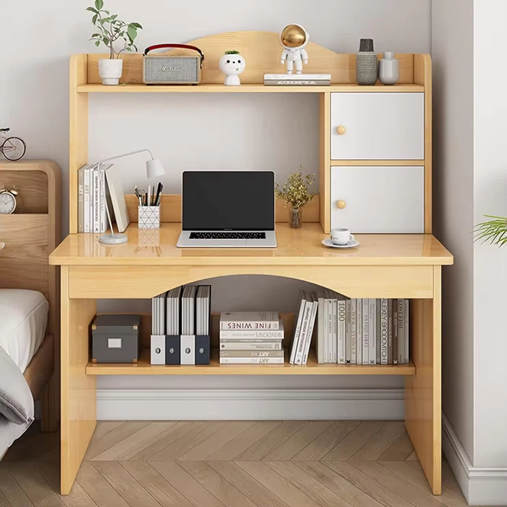 Wooden Computer Desk Home Office Writing Desk Study Table Workstation Cabinet UK