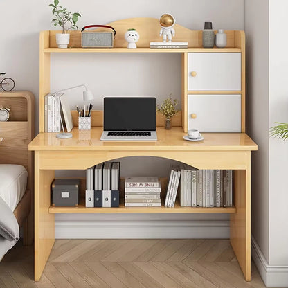 Wooden Computer Desk Home Office Writing Desk Study Table Workstation Cabinet UK