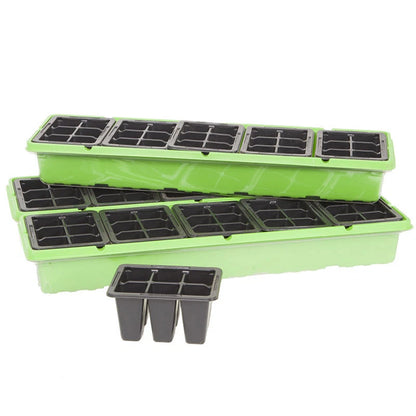 Windowsill Propagator Kit, Indoor Greenhouse, Set of 3, For 90 Plants, Reusable