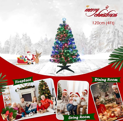Christmas Tree Fibre Optic Artificial Colour Changing Xmas decor 4FT 5FT
