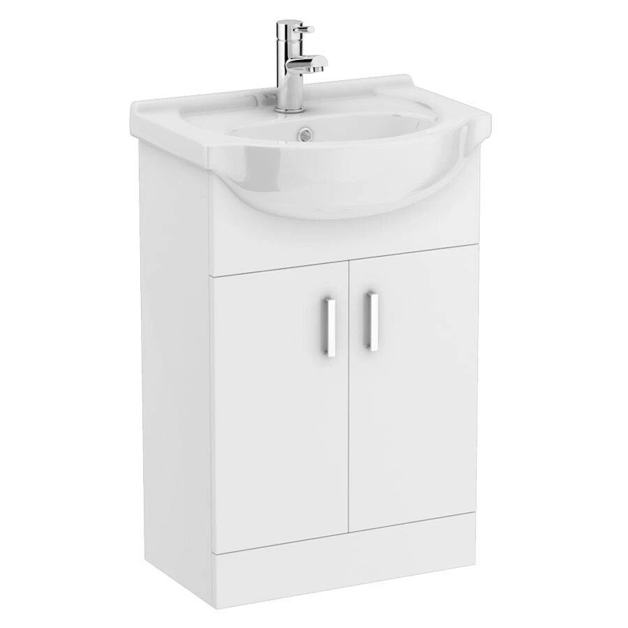 Bathroom Vanity Unit Furniture Suite Cabinet Toilet Basin Back To Wall WC 1050mm