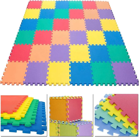 Large Eva Foam Mat Soft Floor Tiles Interlocking Play Kids Baby Mats Gym 30x30cm