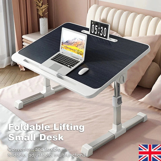 Folding Laptop Table Bed Tray Sofa Lap Desk Note book Stand Adjustable Height UK