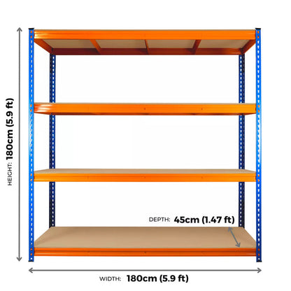 Warehouse Racking Garage Shelving Shelf 180x180x45 350kg Clearance Heavy Duty