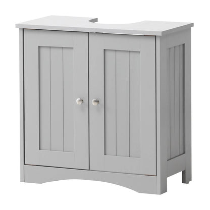 Grey Bathroom Under Sink Cabinet Basin Storage Cupboard Vanity Unit Furniture