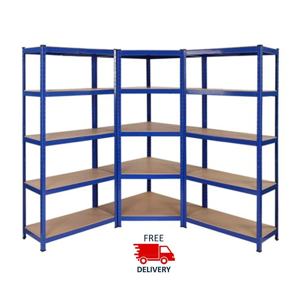 Corner Racking Garage Shelving Kit 5 Tier Heavy Duty Garage Storage Racks