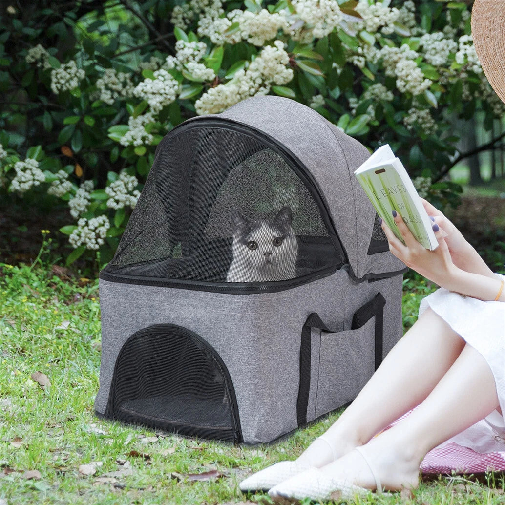 XXL Pet Stroller Pram Dog Carrier Trailer Stroller Travel Walk Carrier Load 30kg