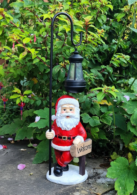 Garden Ornaments Solar Christmas Santa Claus decoration Outdoor Lantern