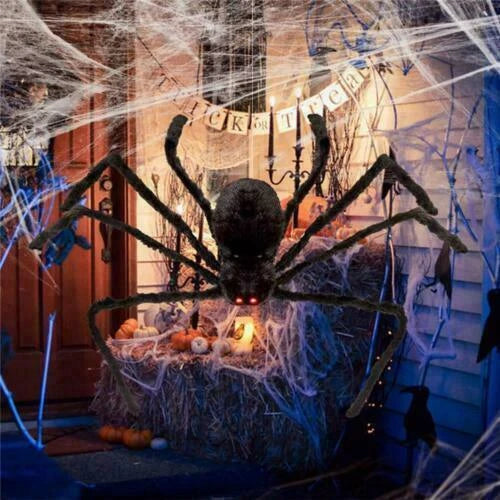 Large Halloween Big Giant Spider Indoor Outdoor Decoration Haunted House Prop