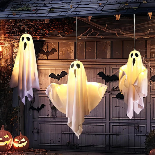 3X Halloween Decoration LED Light Ghost Outdoor Garden Party Home Hanging Props