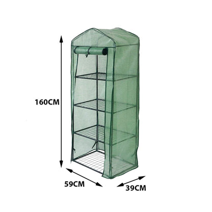 4 Tier Mini Greenhouse Outdoor Garden Plants Grow Green House with PVC Cover
