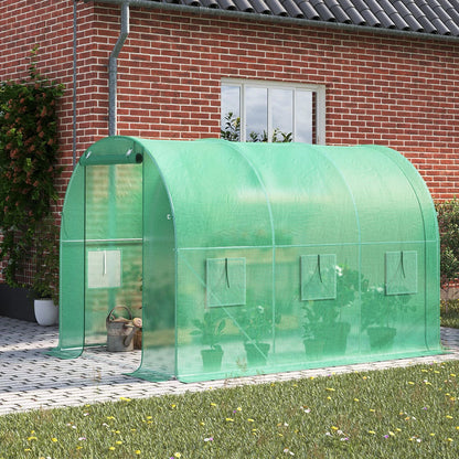 Walk-in Greenhouse Galvanised Frame Polly Tunnel Patio Garden Outdoor Polytunnel
