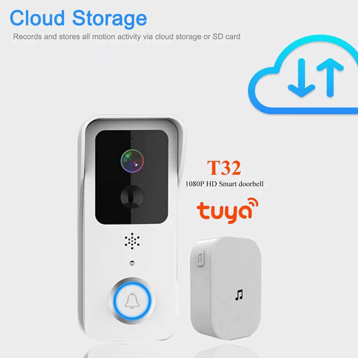 Wireless Smart WiFi Doorbell Video HD Camera Security Two-way Intercom Door Bell