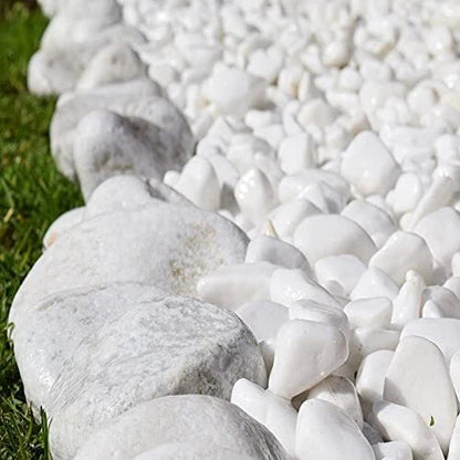 Decorative MARBLE EXTRA WHITE Stones / Pebbles HOME & GARDEN AQUARIUM 20-70 mm