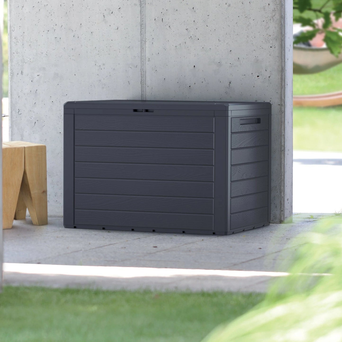 140L Anthracite Garden Storage Box
