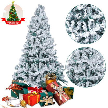 5/6FT Snow Flocked Christmas Tree Bushy Branch Xmas Home Decoration In&Outdoor