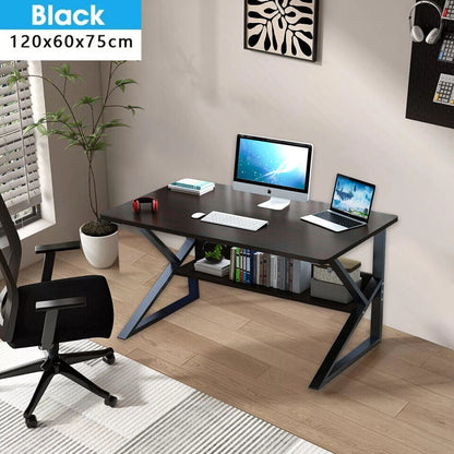 Computer Desk Laptop Pc Study Table Office Desk Home Furniture Workstation Shelf