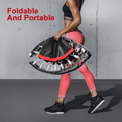 48in Foldable Fitness Trampoline Rebounder Indoor/Outdoor Body Exercise