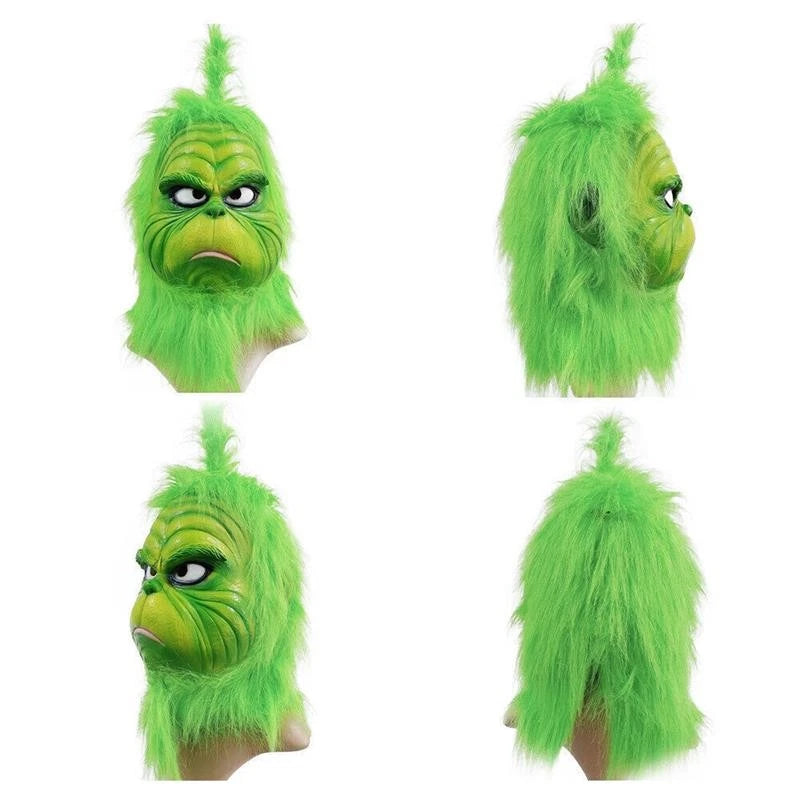 The Grinch Latex Mask Adults Costume Cosplay Christmas Fancy Dress Outfits