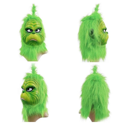 The Grinch Latex Mask Adults Costume Cosplay Christmas Fancy Dress Outfits