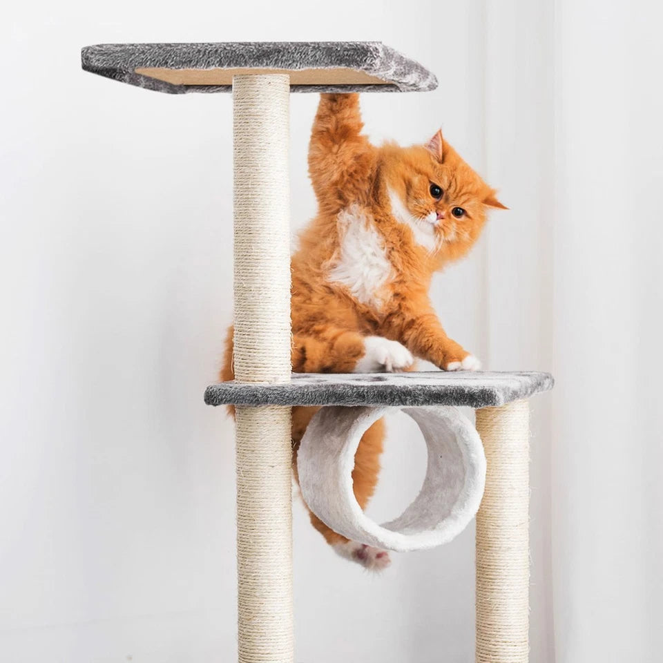 Cat Tree Scratching Tower House Activity Center Post Climbing Hammock