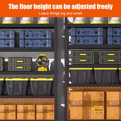 5 Tier Boltless Garage Storage Shelving Steel Racking Galvanised 198x100x50cm UK