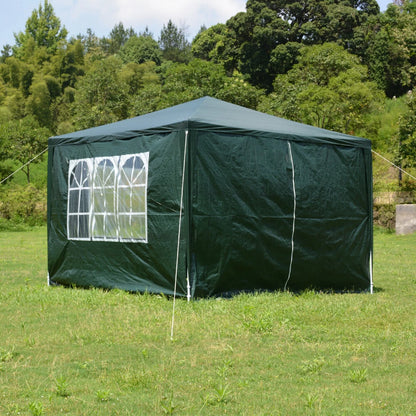 3x3m Waterproof Garden Outdoor PE Gazebo Marquee Canopy Party Tent