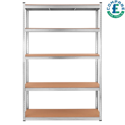 Boltless 5 Tier Racking Heavy Duty Garage Shelving Units 180x120x40