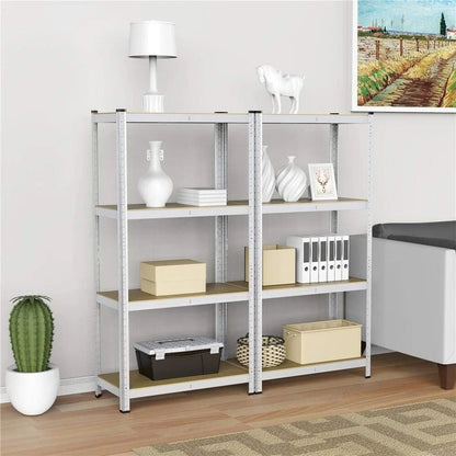 4 Tier Racking Shelf 180x90x45cm Heavy Duty Garage Shelving Storage Shelves Unit