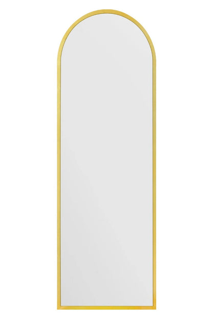 The Arcus New Extra Large Gold Framed Arched Mirror - 71" X 24" 180 x 60cm