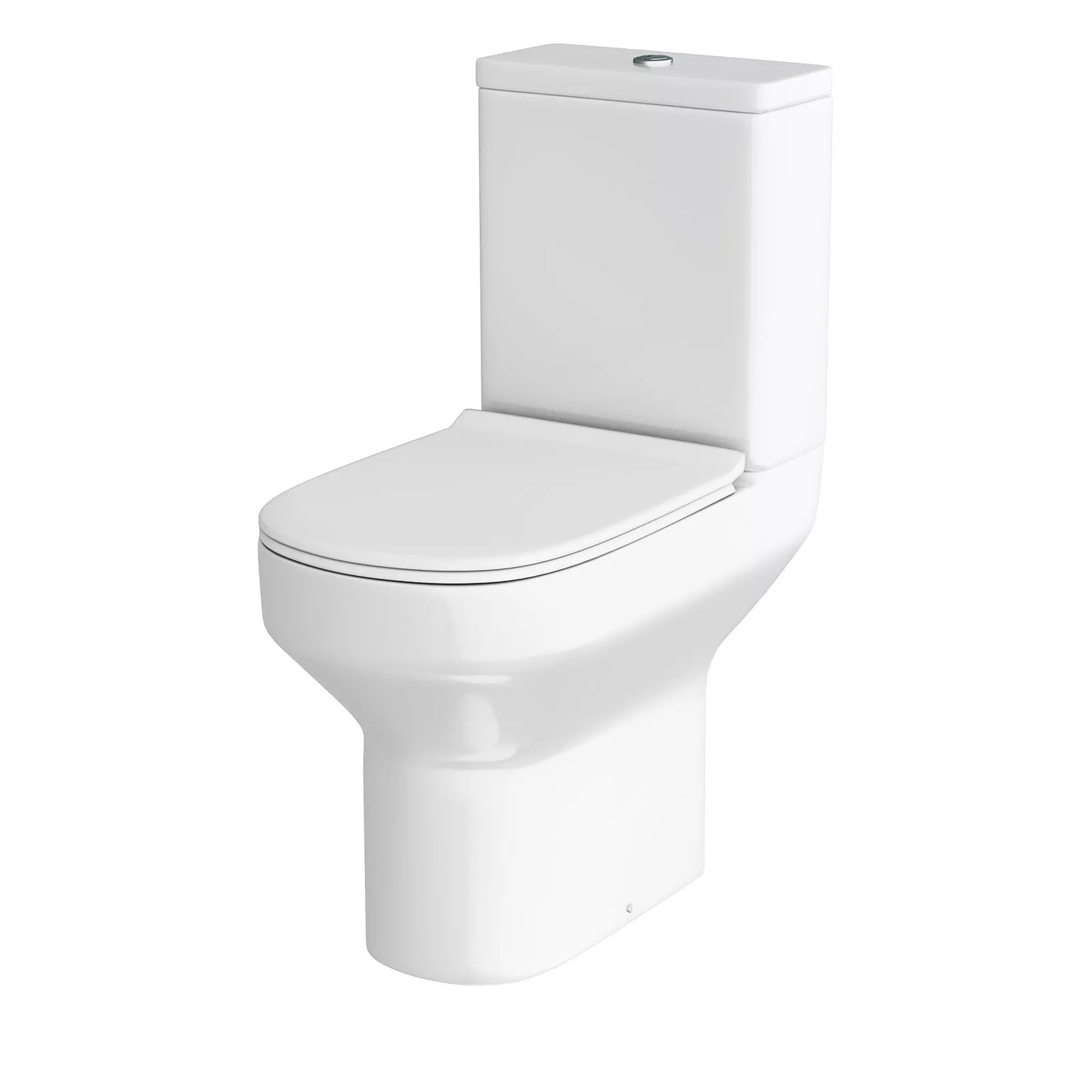 Nes Home Modern Comfort Height Close Coupled Toilet & Cistern & Soft Close Seat